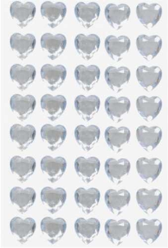 Kado Sticker Diamant Hart 16mm 40stuks