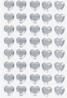 Kado Sticker Diamant Hart 16mm 40stuks