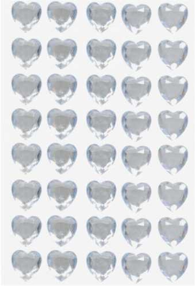 Kado Sticker Diamant Hart 16mm 40stuks