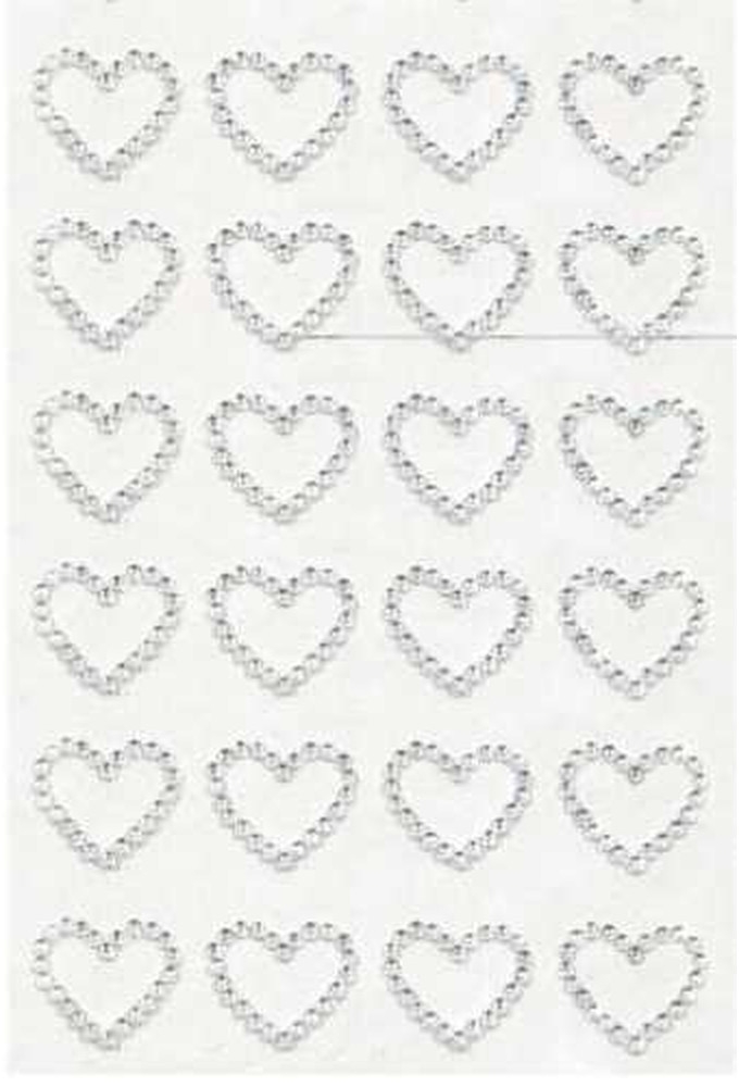 Kado Sticker Diamant Hartje 18mm 24stuks