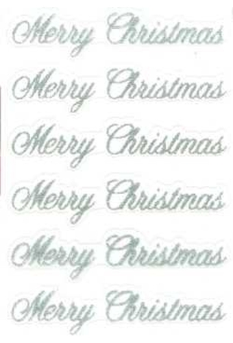 Kado Sticker Merry Christmas 9x1.5mm 6stuks