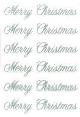 Kado Sticker Merry Christmas 9x1.5mm 6stuks