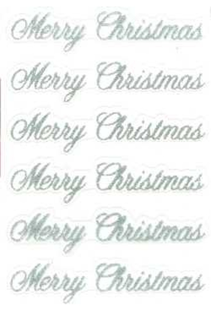 Kado Sticker Merry Christmas 9x1.5mm 6stuks