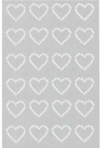 Kado Sticker Parel Hartje 18mm 24stuks