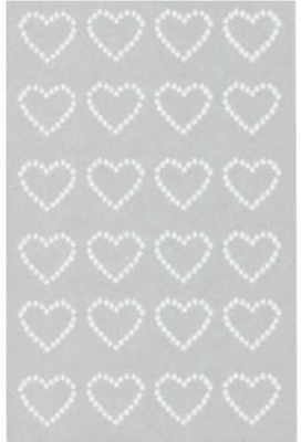 Kado Sticker Parel Hartje 18mm 24stuks