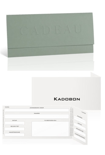 Kadobon & Envelop Impression Cadeau Petrol 21.5x10.5cm 10stuks