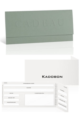 Kadobon & Envelop Impression Cadeau Petrol 21.5x10.5cm 10stuks