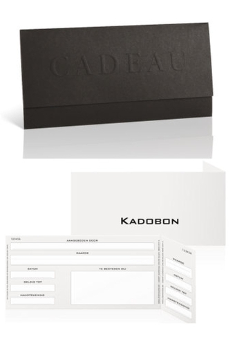 Kadobon & Envelop Impression Cadeau Zwart 21.5x10.5cm 10stuks