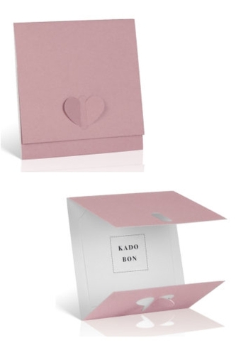 Kadobon & Envelop Love Soft Liliac 12.5x12.5cm 10stuks
