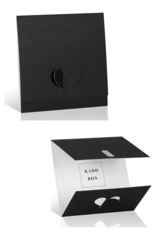 Kadobon & Envelop Love Zwart 12.5x12.5cm 10stuks