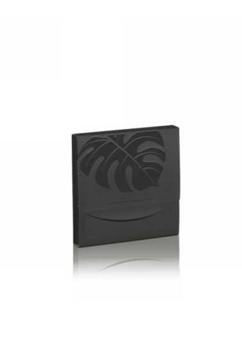 Kadobon & Kadodoosje Closed Structure Big Leaf Black 12x12x1.5cm 10stuks