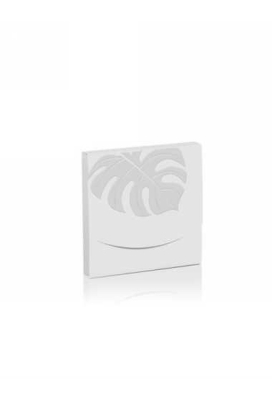 Kadobon & Kadodoosje Closed Structure Big Leaf White 12x12x1.5cm 10stuks