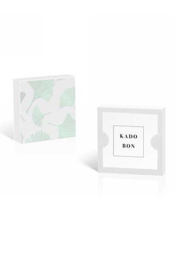 Kadobon + Kadodoosje Bene Ginko Mint 12x12x3cm 10stuks