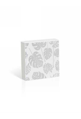 Kadobon + Kadodoosje Bene Leaves White 12x12x3cm 10stuks