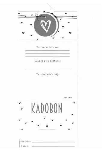Kadobon It s a Girl + Envelop 12x12cm 12stuks
