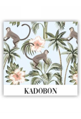 Kadobon Oloha & Monkey + Envelop 12x12cm 12stuks