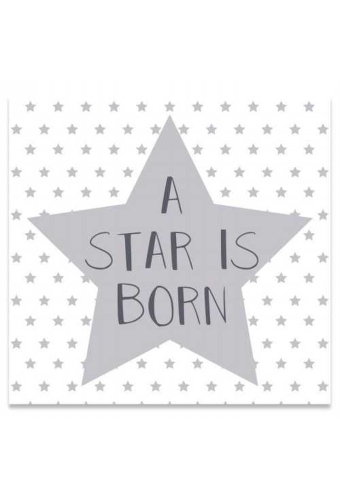 Kadobon Silver Star + Envelop 12x12cm 12stuks