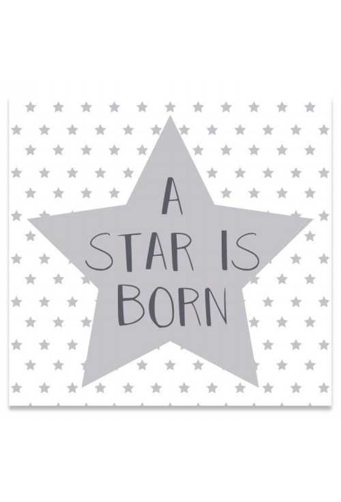 Kadobon Silver Star + Envelop 12x12cm 12stuks