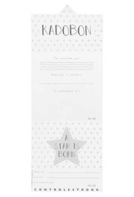 Kadobon Silver Star + Envelop 12x12cm 12stuks
