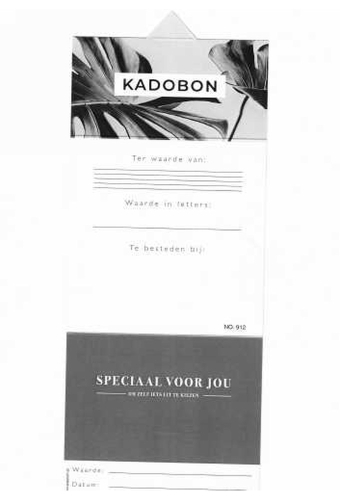 Kadobon Speciaal voor Jou + Envelop 12x12cm 12stuks