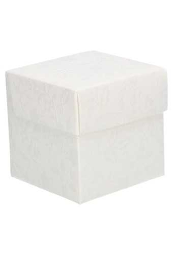 Kadodoos Bloemenregen Motief Met Klepdeksel 295gram 7x7x7cm 10stuks