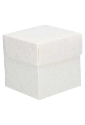 Kadodoos Bloemenregen Motief Met Klepdeksel 295gram 7x7x7cm 10stuks