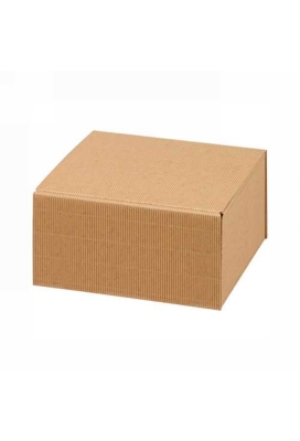 Kadodoos Colour Rib Naturel Vierkant 20x20x10cm 25stuks
