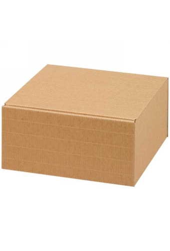 Kadodoos Colour Rib Naturel Vierkant 25x25x12cm 25stuks