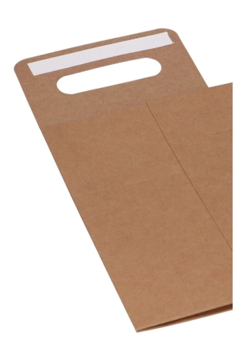 Kadodoos Flores Met Handgreep Hoog Model Kraft & Tape 13x8x18cm 9stuks