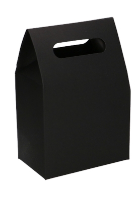 Kadodoos Flores Met Handgreep Hoog Model Zwart & Tape 13x8x18cm 10st