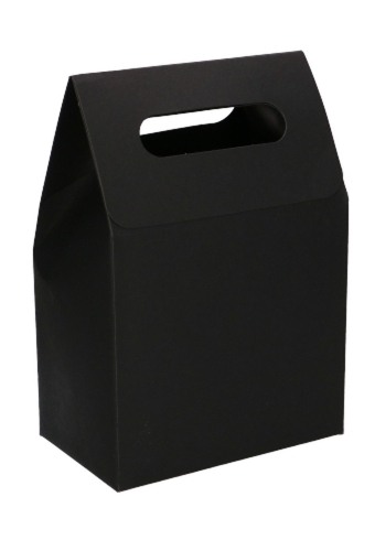 Kadodoos Flores Met Handgreep Hoog Model Zwart & Tape 13x8x18cm 10st