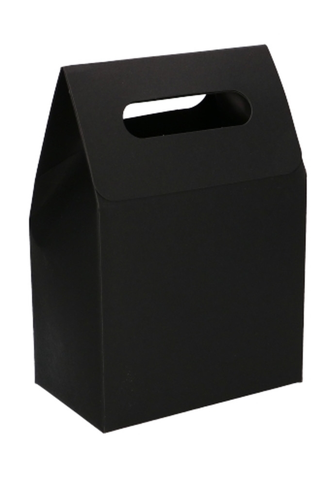 Kadodoos Flores Met Handgreep Hoog Model Zwart & Tape 13x8x18cm 10st
