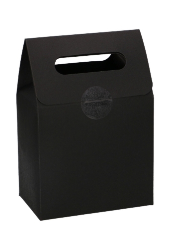 Kadodoos Flores Met Handgreep Hoog Model Zwart & Tape 13x8x18cm 10st
