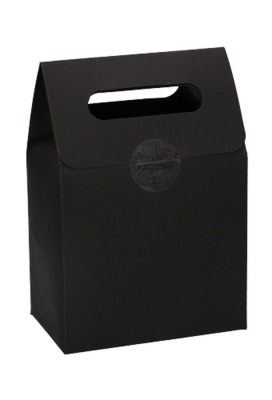 Kadodoos Flores Met Handgreep Hoog Model Zwart & Tape 13x8x18cm 10st