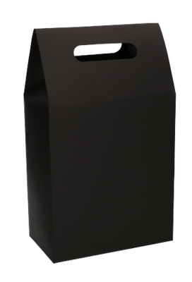 Kadodoos Flores Met Handgreep Hoog Model Zwart & Tape 16x9x26cm 10st
