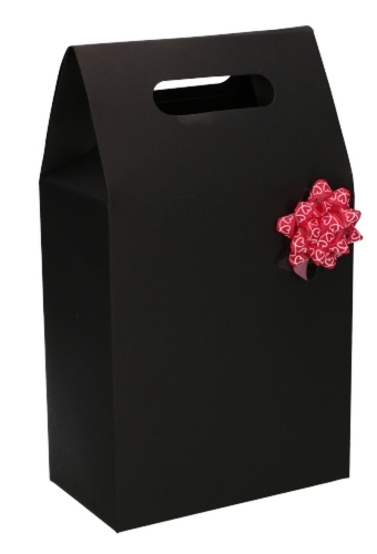 Kadodoos Flores Met Handgreep Hoog Model Zwart & Tape 16x9x26cm 10st