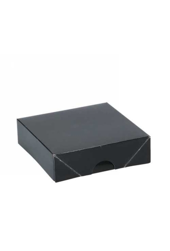 Kadodoosjes Dekseldoosje Zwart 12x12x3.5cm 250gr 25stuks
