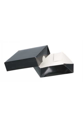 Kadodoosjes Dekseldoosje Zwart 12x12x3.5cm 250gr 25stuks