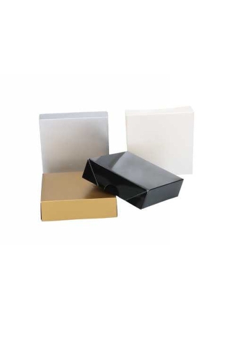 Kadodoosjes Dekseldoosje Zwart 12x12x3.5cm 250gr 25stuks