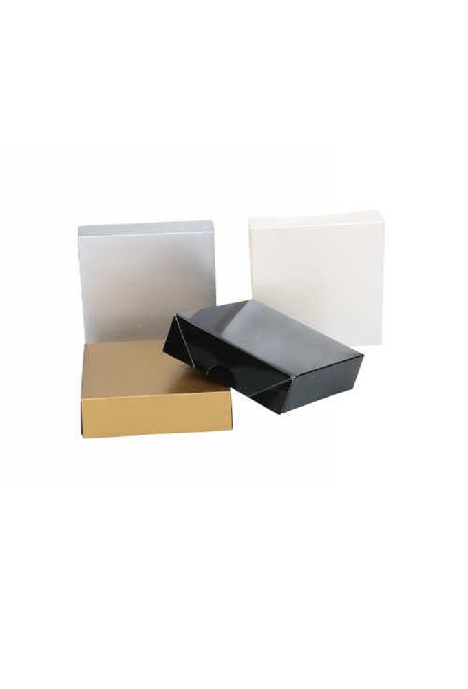 Kadodoosjes Dekseldoosje Zwart 12x12x3.5cm 250gr 25stuks