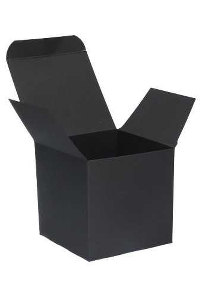 Kadodoosjes KrabBOX Gerecycled Zwart 8x8x8cm 25stuks OP IS OP