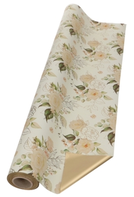 Kadofolie Dubbelzijdig Roze Creme & Goud Mat Metallic 70cm x 40meter