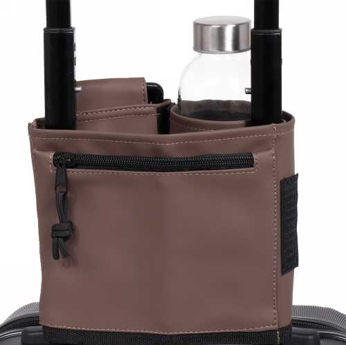 Trolley Trolley Bottle Sleeve Dull PU Taupe 1 stuk