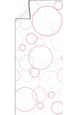 Kadofolie Transparant Amora Roze & Wit 80cm x 120meter