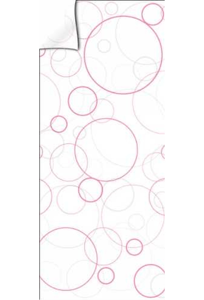 Kadofolie Transparant Amora Roze & Wit 80cm x 120meter
