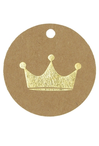 Kadokaartje Baby Princes Metallic Goud 5cm 50stuks