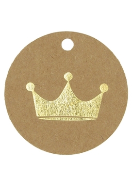 Kadokaartje Baby Princes Metallic Goud 5cm 50stuks