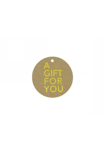 Kadokaartje Kraft A Gift For You Goud 5cm 50stuks