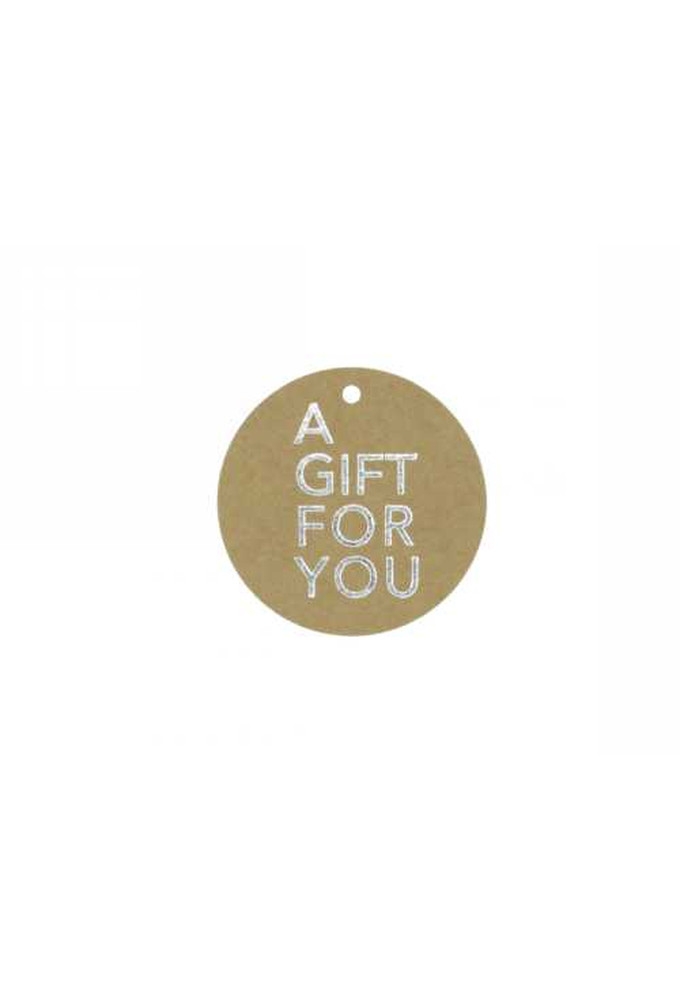 Kadokaartje Kraft A Gift For You Zilver 5cm 50stuks