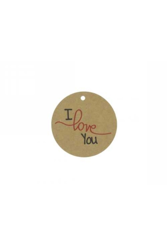Kadokaartje Kraft I Love You 5cm 50stuks